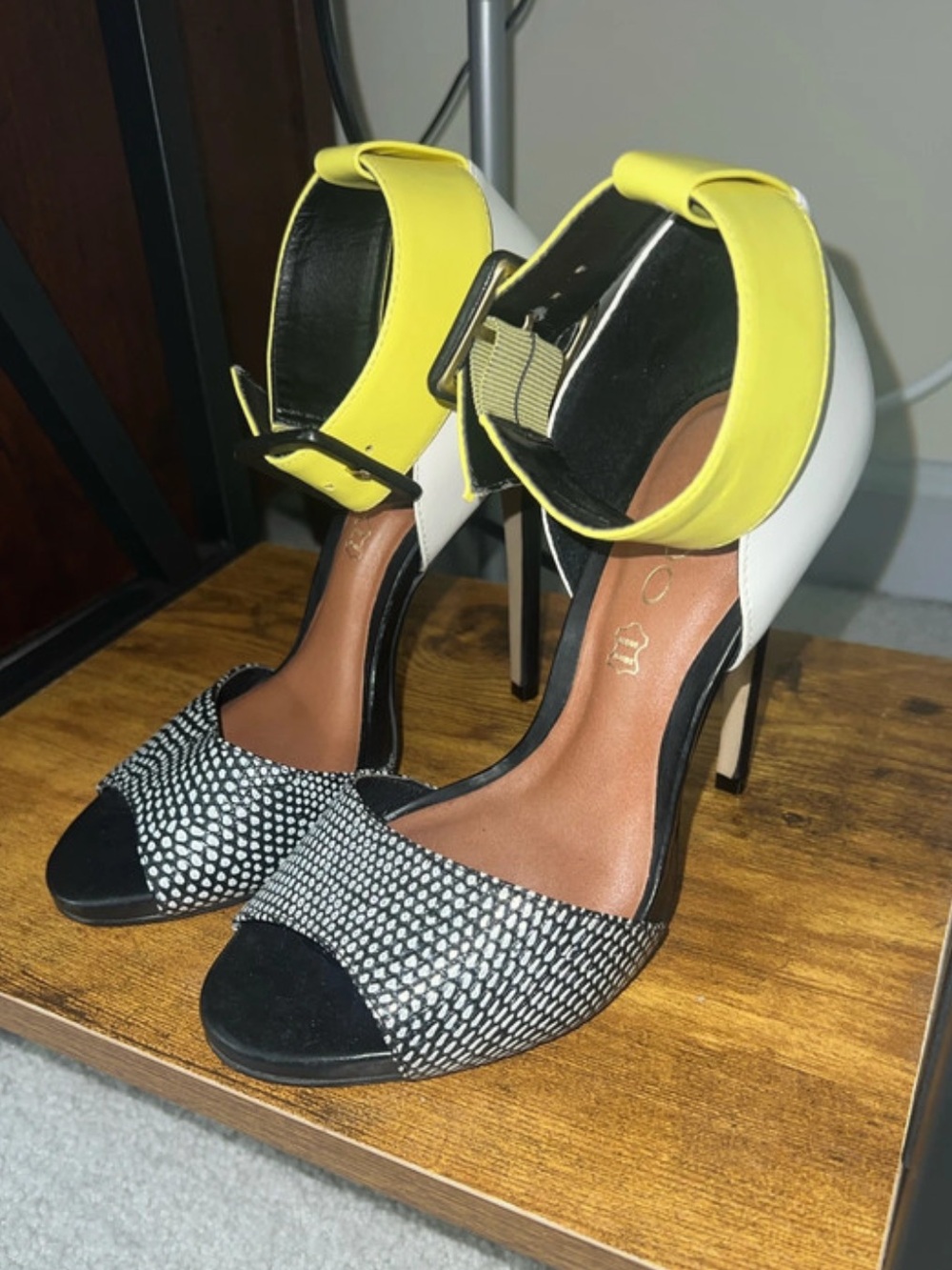 ALDO Areridda Colorblock Ankle Strap Stiletto Heels - Size 6